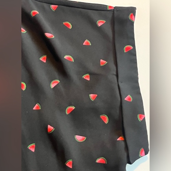 Gray LA Chic Watermelon Patterned Black Top w Vibrant Pink & Red Women’s Small - Picture 8 of 12